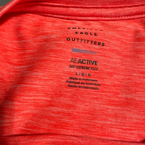 American Eagle Outfitters Bright Coral Short Sleeve Tee - Picture 2 of 2